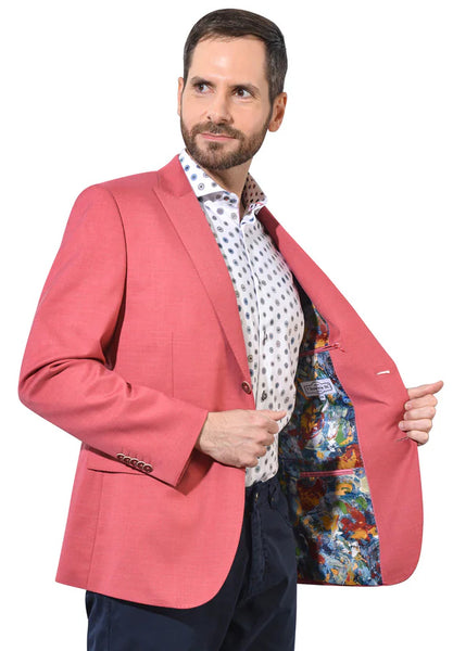  7 Downie Street Men's Millet Blazer Pink Berry Sports Coat