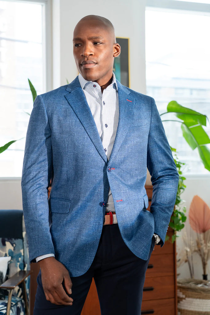 Navy blue sport coat with jeans clearance