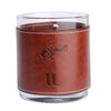 Standing Jockey Faux Leather Rocks Glass