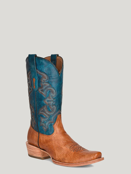 Corral A4378 MN Sand/Navy Blue Embroidery Horseman Toe SS26ST