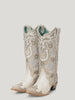 Corral A5069 Women's Bone Horseshoe Overlay & Embroidery Studs Handwoven Cowboy Boot SS26