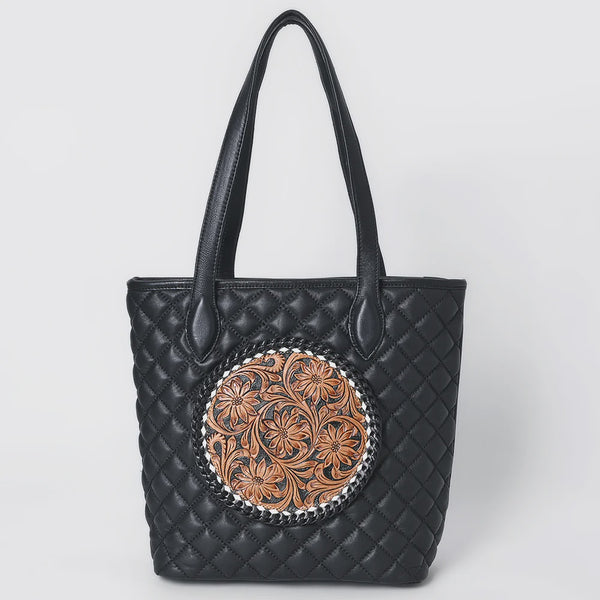 American Darling ADBGA750 Black Tote Hand Tooled Genuine Western Leather Handbag SS25 - Saratoga Saddlery & International Boutiques