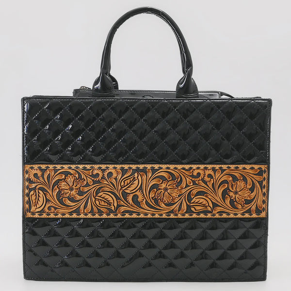 Genuine Western Leather Handbag Hand Tooled in the USA by American Darling ADBGA775