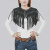 American Darling Black Suede Leather Fringe Cape Concho Vest ADDR023A SS26