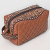 American Darling Western Toiletry Bag with Floral Carving  ADBG1675A SS26