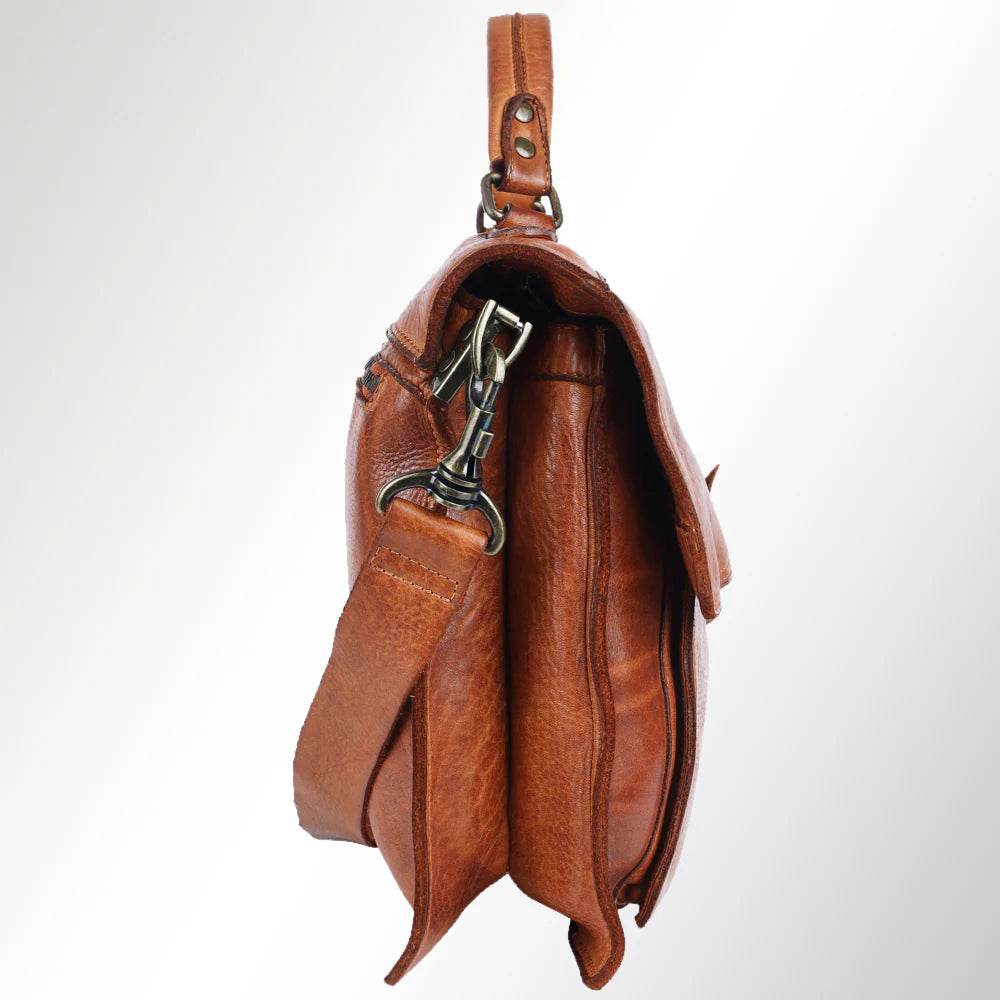 Leather Briefcase American Darling Laptop Bag