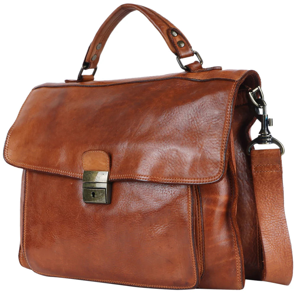 Leather Briefcase American Darling Laptop Bag