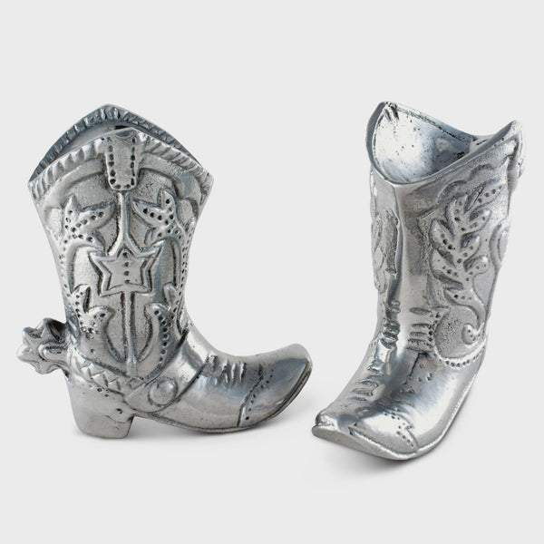 Arthur Court Cowboy Boot Salt and Pepper Set 040878 FW25up
