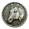 Round Horsehead Pewter Bolo Tie 5-BC18/P SS26