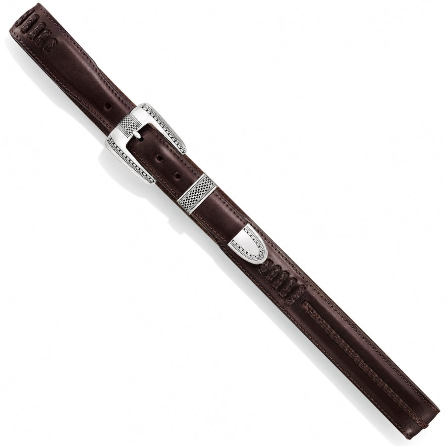 BRIGHTON Brown Mens Belt Salina Taper 74807 FW25