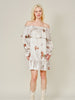 Blue B Off Shoulder Ruffle Mini Silver-Grey Dress 39007D SS26
