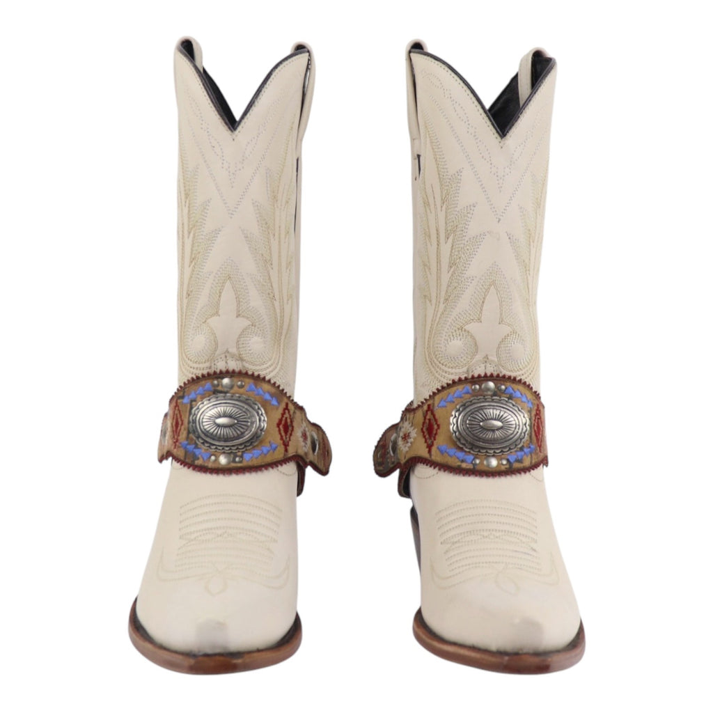 Boot Lassos Leather Boot Accessory Aztec Concho Design