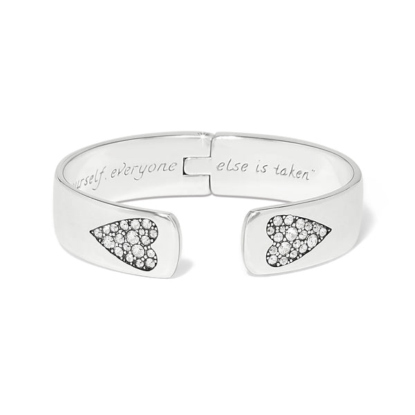 Brighton B You Silver Heart Bangle JF0381 SS26 - Saratoga Saddlery & International Boutiques