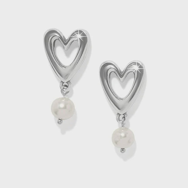 Brighton Cascade Open Heart Pearl Post Drop Earrings  JA0279 SS26