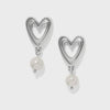Brighton Cascade Open Heart Pearl Post Drop Earrings  JA0279 SS26