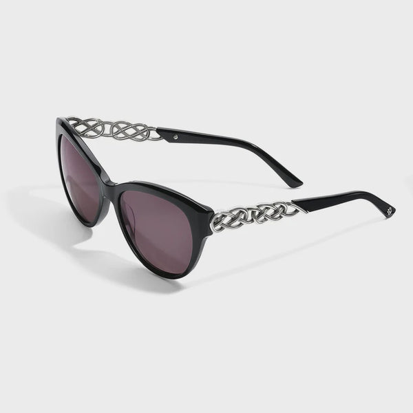 Brighton Interlok Braid Black-Silver Sunglass A12953 SS26