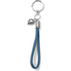 Brighton Kings Road Leather Key Fob – Canyon Blue Braided Loop Keychain (E10166)