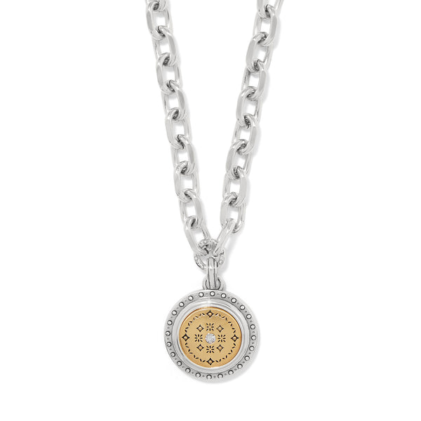 Brighton Mosaic Round Two Tone Pendant Necklace JM7713 SS26