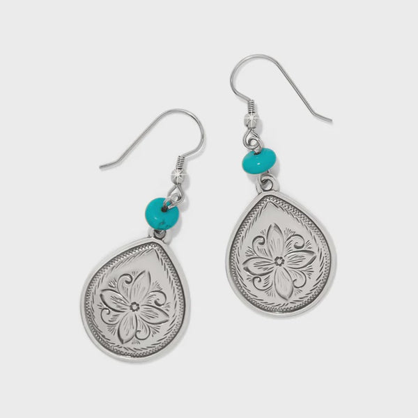 Brighton Mosaic Turquoise Teardrop French Wire Earrings JA0163 SS2526UP