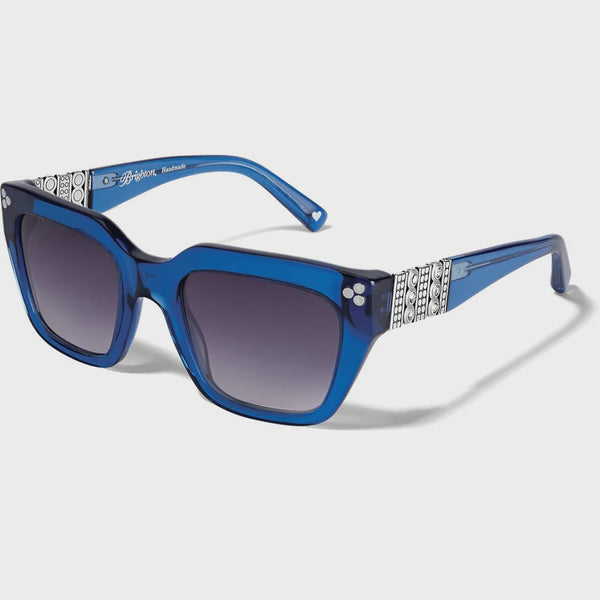 Women's Blue Framed Square Sunglasses by Brighton Pebble Medali Sunglasses A13210