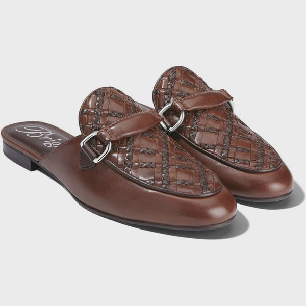 Brighton Women's Leather Mules in Caramel Simona