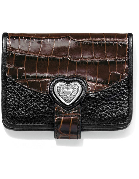Brighton Black Chocolate Bellissimo Heart Small Wallet T10399 - Saratoga Saddlery & International Boutiques