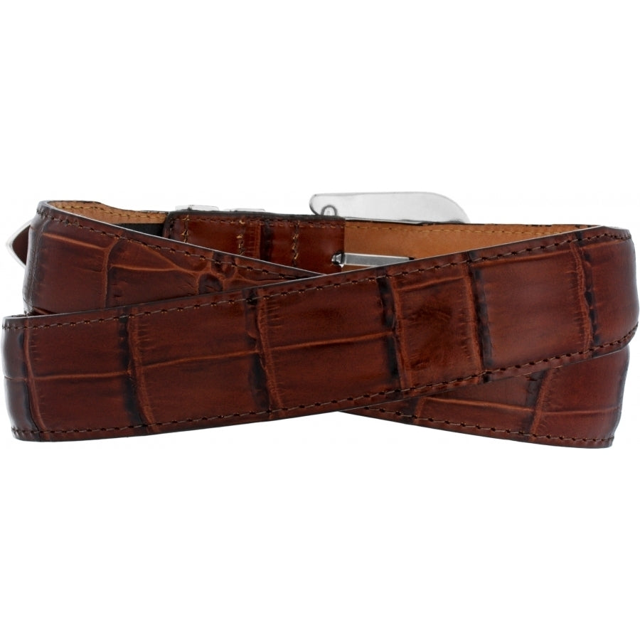 Brighton Catera Men's Brown Croco Belt 19407 FW23