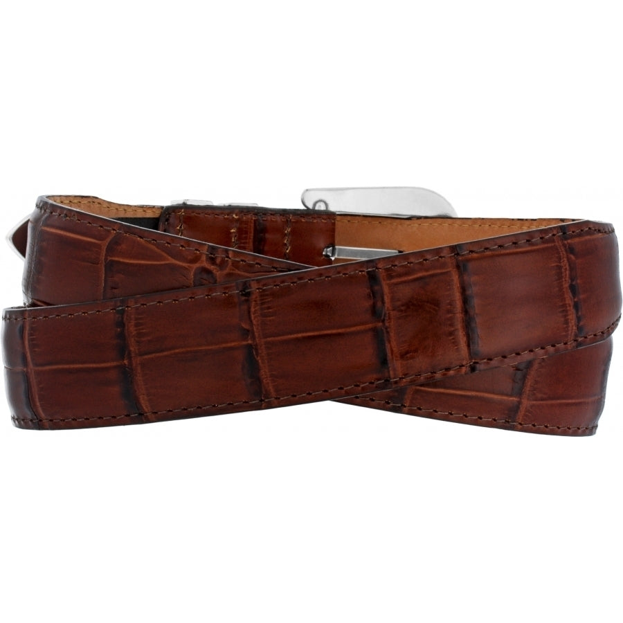 Dark Brown Suede Leather Belt - Lino