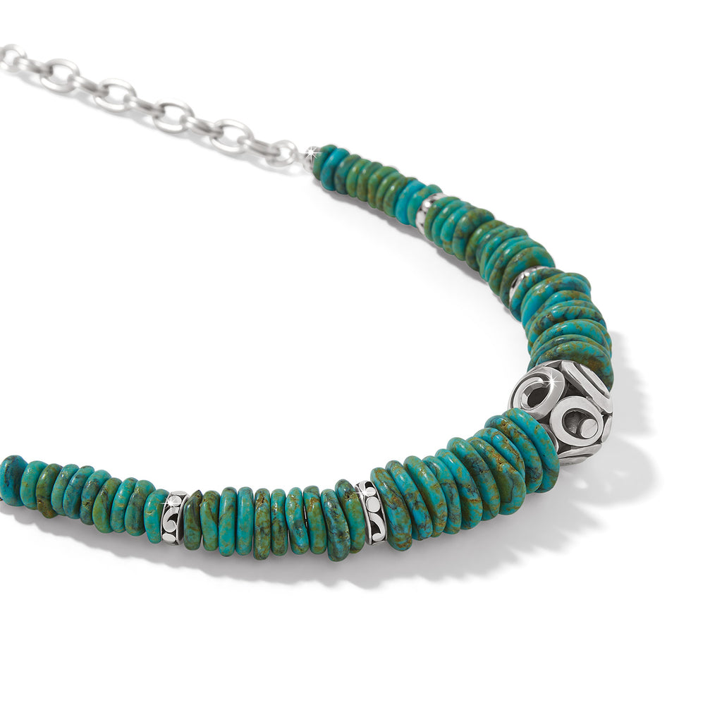 Brighton Contempo Sonora Turquoise Magnesite Disc Necklace