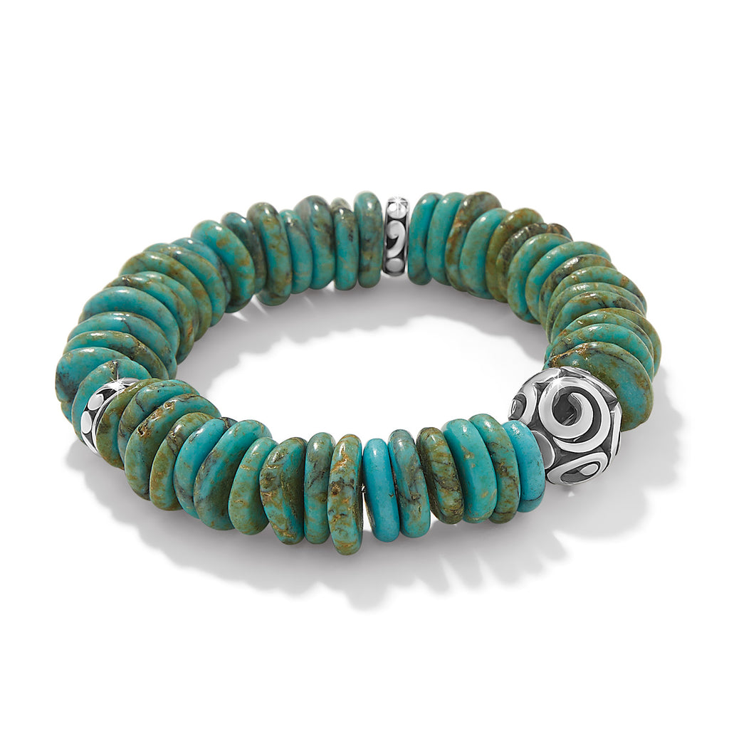Brighton Contempo Turquoise Magesite Sonora Verde Blue Stretch Bracelet JF0474 SS26