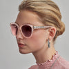 Brighton Intrigue Rosewater Clear Frame Pink Sunglass A13230