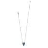 Brighton Silver with Blue Crystals Heart Love Messages Love Knows Necklace