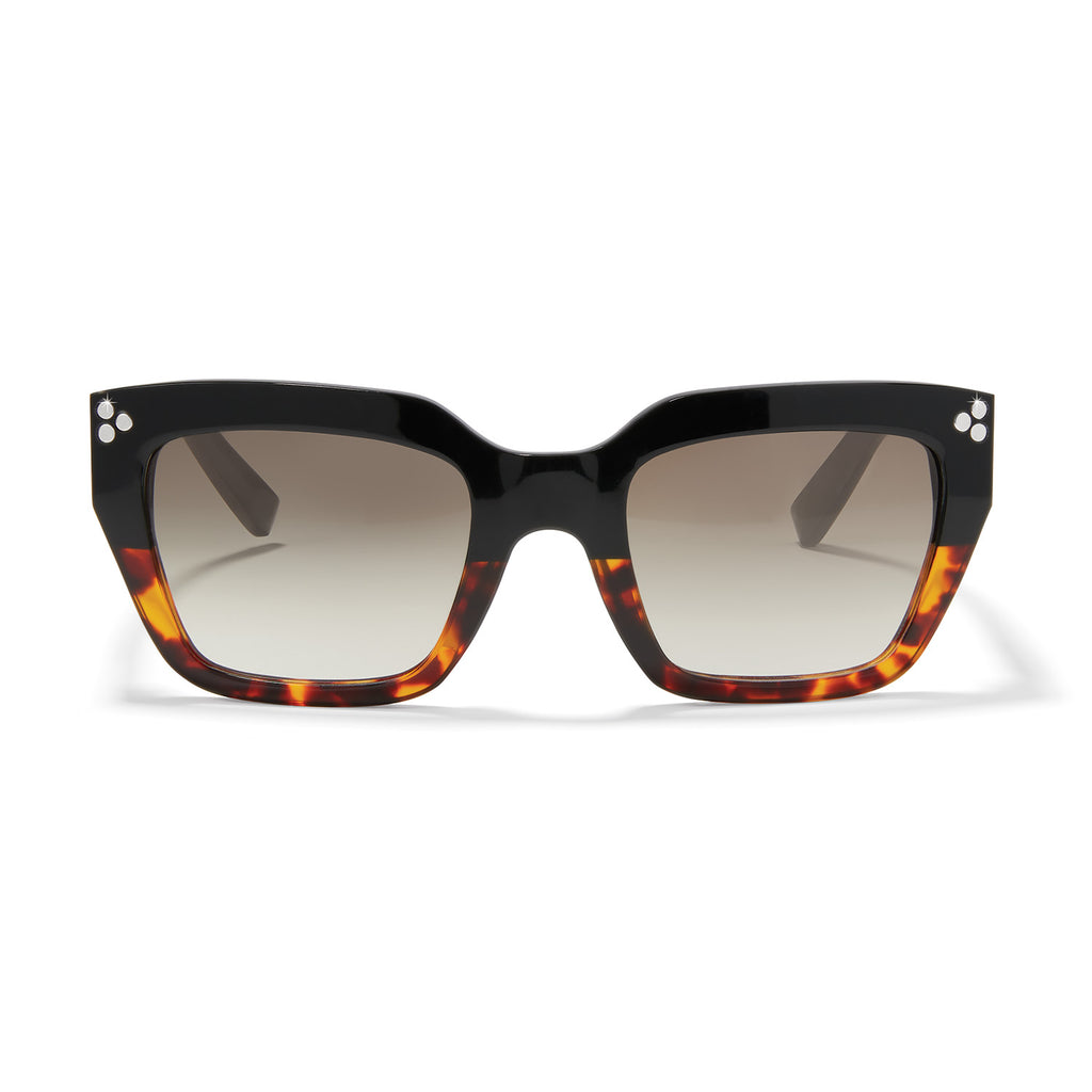 Brighton Women's Contemporary Square Tortoise Silver Sunglasses A13357
