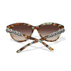 Brighton Women's Cat Eye Silver Blue Havana Sunglasses Interlok Braid A13467