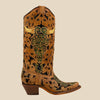 Women's Glitter Brown Bull Skull CORRAL Cowboy Boots A4406 ON SALE