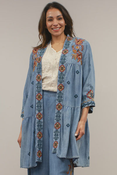Kyla Denim Tayla Jacket KYVK260 Multi SS24 - Saratoga Saddlery & International Boutiques