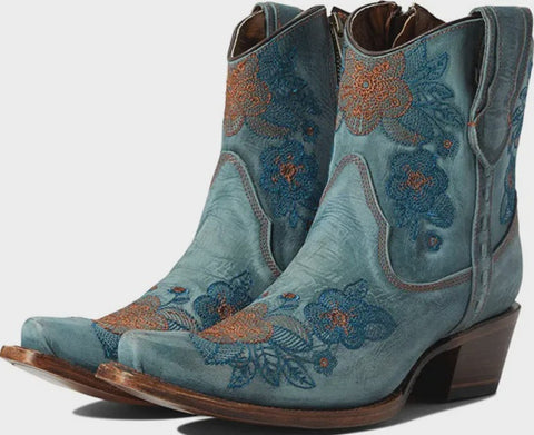 Double D Ranch by Old Gringo DDL1030 Bronco Buster in Black Blue Women's Cowboy Boots