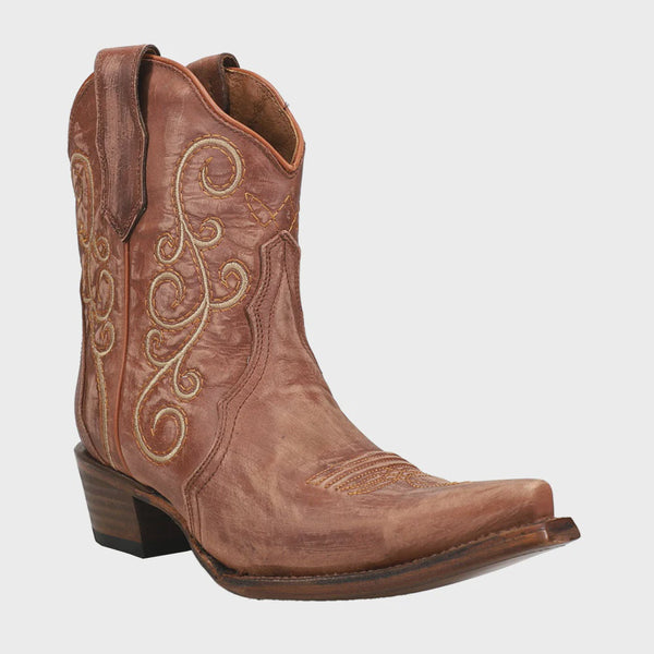 Circle G L6070 LD Bronze Emb Ankle Boots - Saratoga Saddlery & International Boutiques