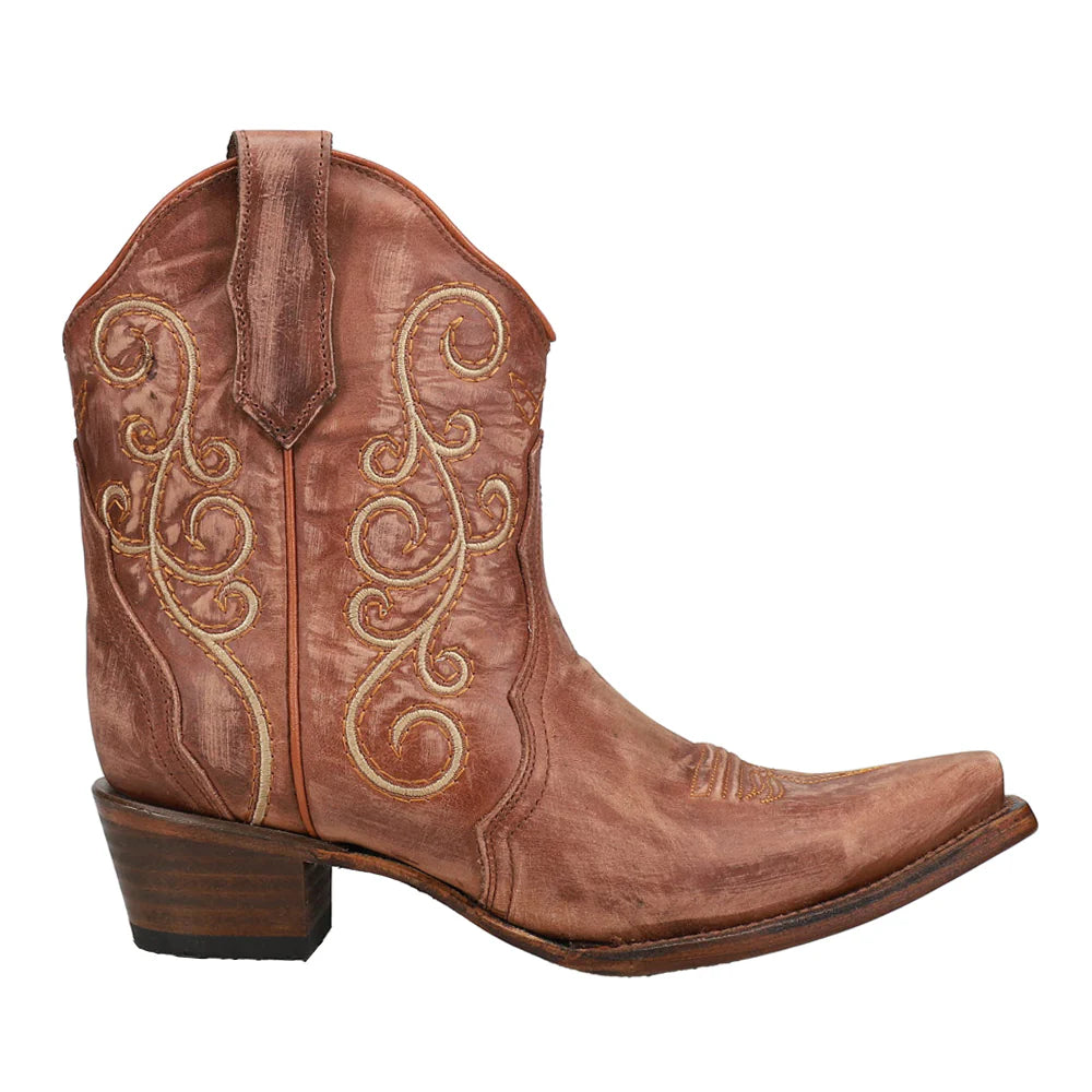 Circle G L6070 LD Bronze Emb Ankle Boots