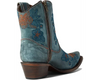 Circle G L5874 Ladies Blue Jean Flower Embroidery Ankle Boots Made by Corral Boots