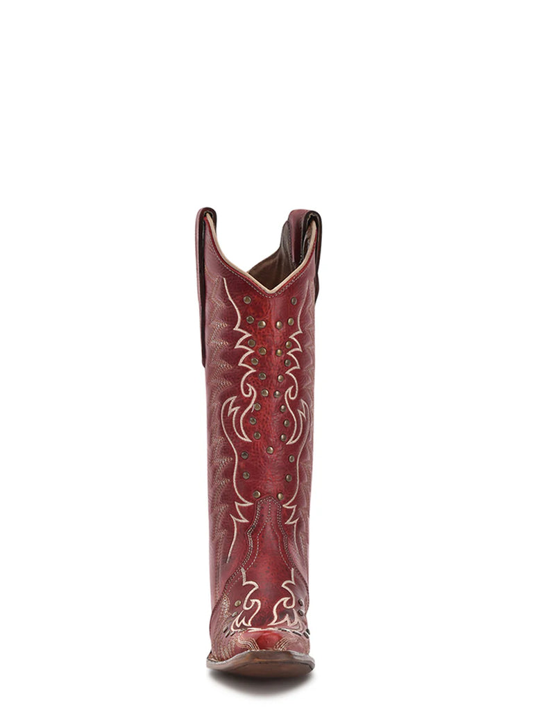 Red Leather Tall Cowboy Boot Circle G by Corral Boots L6117