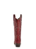 Red Leather Tall Cowboy Boot Circle G by Corral Boots L6117