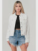 Women's White Denim Jacket Designed in LA M7154J