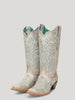 Women's Corral White Glitter Inlay & Embroidery Wedding Style Cowboy Boots A5096