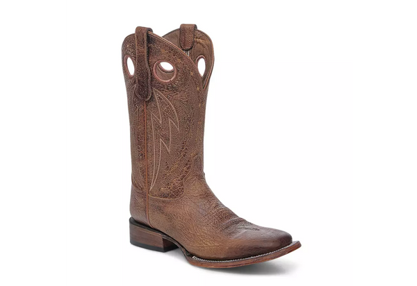 Men's Tan Square Toe Leather Cowboy Boot by Circle G L6293