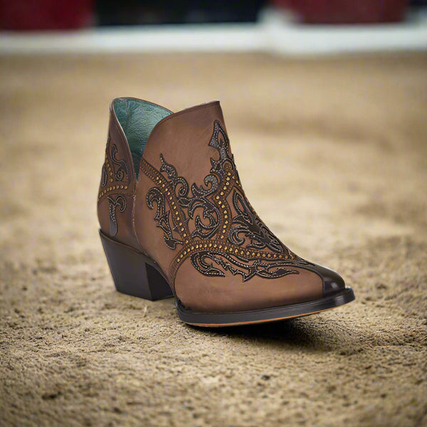 Corral Women's Orix Overlay & Studs Pointed Toe Bootie C3839 ON SALE! - Saratoga Saddlery & International Boutiques