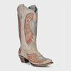 Corral Lady's Bone Heart & Wings Overlay & Embroidery & Studs Boots A4236