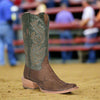 Corral Men's Brown Python Embroidery Narrow Square Toe A4287