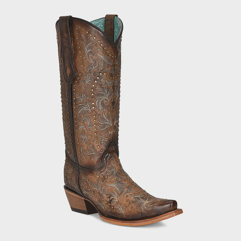 Old Gringo L3779-2 Women's Day of the Dead Cowboy Boots Catarina in Brown