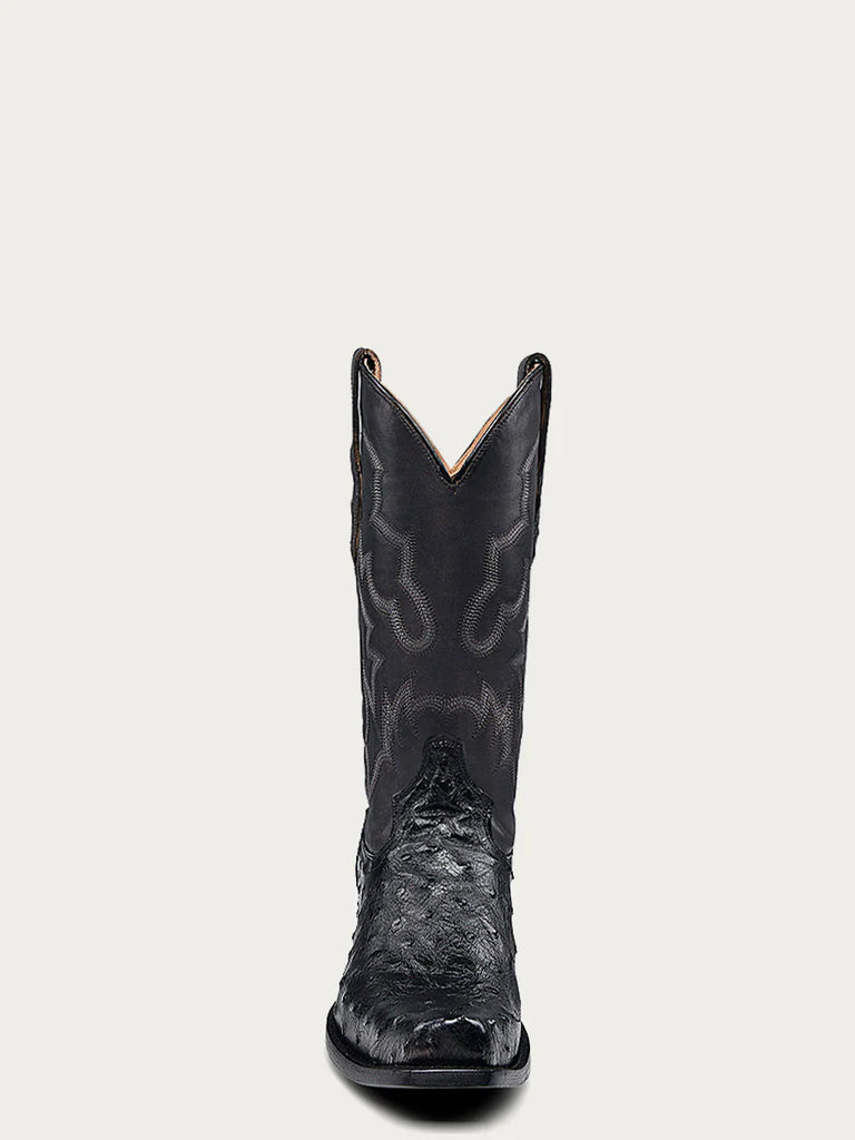 Corral A4549 Men's Black Ostrich SQ Toe Cowboy Boot SS25